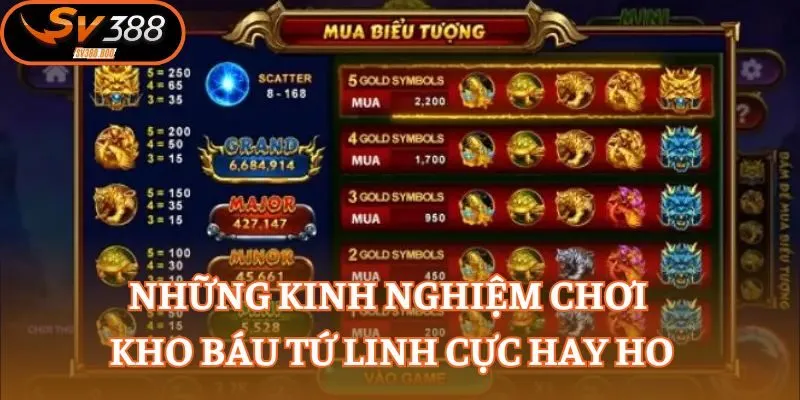 Những kinh nghiệm chơi Kho Báu Tứ Linh cực hay ho